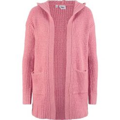 Sweter bez zapięcia z kapturem bonprix dymny różowy. Różowe swetry damskie bonprix, bez wzorów, bez rękawów, z kapturem. Za 49,99 zł.
