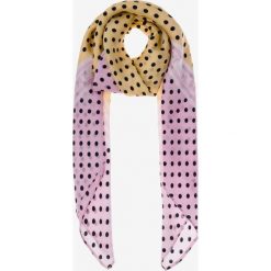 Tommy Hilfiger Szalik Różowy Żółty. Różowe szaliki damskie TOMMY HILFIGER, w grochy, z wiskozy. Za 240,95 zł.