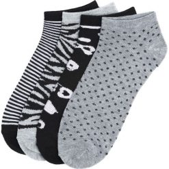 Skarpetki damskie: 12-pack Czarno-Szare Stopki Dots And Stripes