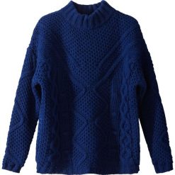 Golfy damskie: Sweter ze stójką z grubej dzianiny