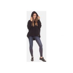 Bawełniana czarna bluza kangurka damska. Czarne bluzy damskie marki Bien fashion, s, bez wzorów, z bawełny, z długim rękawem, długie, bez kaptura. Za 169,00 zł.
