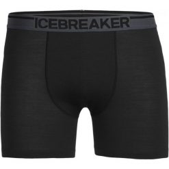 Icebreaker Mens Anatomica Boxers Black/Monsoon Xl. Czarne slipy męskie termoaktywne marki Icebreaker, bez wzorów, z wełny. W wyprzedaży za 125,00 zł.