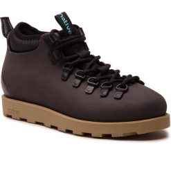 Trapery NATIVE - Fitzsimmons Citylite 31106800-1129 Onyx Black/Stone Brown. Brązowe buty zimowe damskie Native, z materiału. Za 429,00 zł.