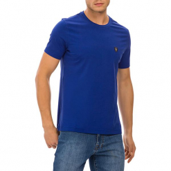 T-shirt w kolorze niebieskim. Niebieskie t-shirty męskie GALVANNI, m, z okrągłym kołnierzem. W wyprzedaży za 84,95 zł.