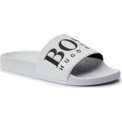 Klapki BOSS - Solar 50388496 10208293 01 White 100. Białe klapki męskie Boss, bez wzorów, z tworzywa sztucznego. Za 219,00 zł.