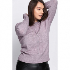 Ciemnofioletowy Sweter Reveal of My Heart. Szare swetry klasyczne damskie Born2be, xl, z okrągłym kołnierzem. Za 69,99 zł.