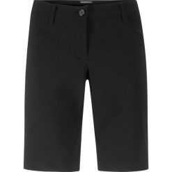 Bermudy z bengaliny bonprix czarny. Czarne spodnie damskie bonprix. Za 74,99 zł.