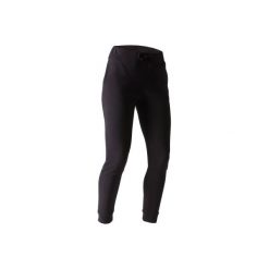 Spodnie slim Gym & Pilates 520 damskie. Czarne bryczesy damskie marki DOMYOS, l, z bawełny, na jogę i pilates. Za 84,99 zł.