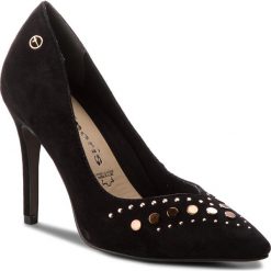 Szpilki TAMARIS - 1-22406-31 Black 001. Czarne szpilki Tamaris, bez wzorów, z zamszu, bez obcasa, na obcasie, bez zapięcia. W wyprzedaży za 199,00 zł.