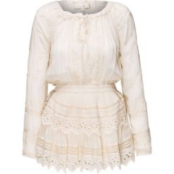 Sukienka LOVESHACKFANCY POPOVER. Brązowe sukienki damskie LoveShackFancy, na imprezę, w koronkowe wzory, z wiskozy, vintage, z falbankami, bez rękawów, długie, mini. W wyprzedaży za 1541,00 zł.