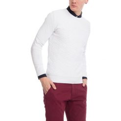 Swetry klasyczne męskie: Sweter w kolorze białym