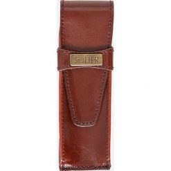 Solier - Etui na pióro skórzane. Brązowe etui męskie Solier, ze skóry. W wyprzedaży za 24,90 zł.