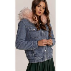 Niebiesko-Różowa Kurtka Ohirsya. Niebieskie kurtki damskie Renee, s, bez wzorów, z jeansu, bez kaptura. Za 399,99 zł.
