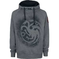 Gra o Tron Targaryen Bluza z kapturem odcienie szarego. Szare bluzy męskie marki Gra o Tron, xl, z nadrukiem, z kapturem, bez rękawów, z kapturem. Za 224,90 zł.