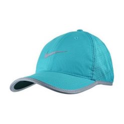 Czapki damskie: Nike Czapka z daszkiem damska M's Run Knit Mesh turkusowa (810132-418)