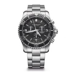 ZEGAREK VICTORINOX SWISS ARMY Maverick Chronograph 241695. Czarne zegarki męskie Victorinox, szklane. Za 2790,00 zł.