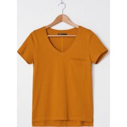 T-shirt z bawełny organicznej - Brązowy. Pomarańczowe t-shirty damskie House, s, bez wzorów, z bawełny, bez kołnierzyka. Za 19,99 zł.