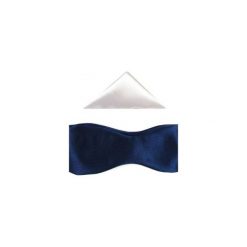Granatowa wiązana mucha męska M13. Szare muszki męskie Modini Moda Męska, na co dzień, bez wzorów, z tkaniny, eleganckie. Za 59,40 zł.