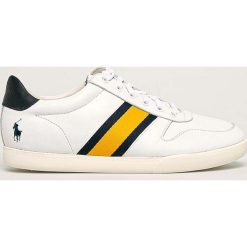 Polo Ralph Lauren - Buty skórzane. Białe buty sportowe męskie Polo Ralph Lauren, ze skóry, na sznurówki. W wyprzedaży za 379,90 zł.