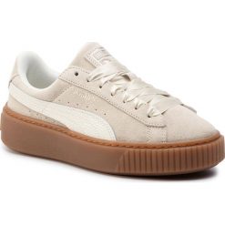 Sneakersy PUMA - Suede Platform Bubble Wn's 366439 02 Marshmallow. Brązowe półbuty damskie Puma, na co dzień, bez wzorów, ze skóry, bez obcasa, na płaskiej podeszwie, bez zapięcia. W wyprzedaży za 199,99 zł.
