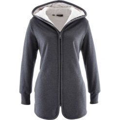 Bluzy damskie: Bluza rozpinana z polarem bonprix antracytowy melanż