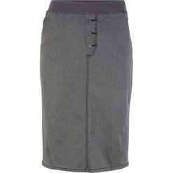 Spódnica dżinsowa ze ściągaczem bonprix szary denim. Spódniczki damskie bonprix. Za 79,99 zł.