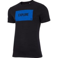T-shirt męski TSM009 - głęboka czerń. Koszulki męskie 4f. W wyprzedaży za 34,99 zł.