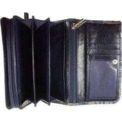 PERFEKT PLUS P/39 II zamek/zatrzask niebieski, portfel. Niebieskie portfele damskie Perfekt Plus, bez wzorów, ze skóry. Za 109,90 zł.
