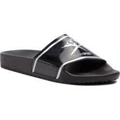 Klapki PLEIN SPORT - Black Soul WSA0155 Black. Czarne klapki damskie Plein Sport, bez wzorów, z tworzywa sztucznego, bez obcasa. W wyprzedaży za 249,00 zł.