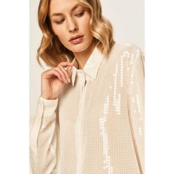 Pinko - Koszula. Białe bluzki damskie Pinko, bez wzorów, z poliesteru, eleganckie, z włoskim kołnierzykiem, z długim rękawem. W wyprzedaży za 1199,00 zł.