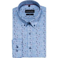 Koszula SIMONE slim KDWS000408. Niebieskie koszule męskie Giacomo Conti, m, bez wzorów, z bawełny, button down, bez rękawów. Za 169,00 zł.