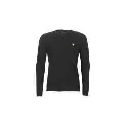 T-shirty z długim rękawem Guess CORE. Czarne t-shirty męskie Guess, s, z aplikacjami, bez kołnierzyka, długie. Za 129,00 zł.