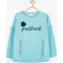 Bluza. Zielone bluzy dziewczęce marki FLOWER, z długim rękawem, długie. Za 69,90 zł.