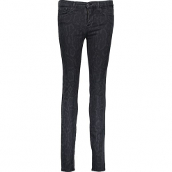 Dżinsy "Joi" - Skinny fit - w kolorze antracytowym. Szare rurki damskie Replay, z aplikacjami. W wyprzedaży za 282,95 zł.