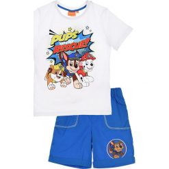 T-shirty chłopięce z nadrukiem: 2-częściowy zestaw „Paw Patrol” w kolorze biało-niebieskim