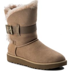 Buty UGG - W Jaylyn 1018628 W/Dri. Brązowe kozaki damskie Ugg, na zimę, ze skóry, bez zapięcia. W wyprzedaży za 689,00 zł.