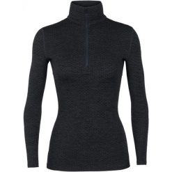 Icebreaker Bluzka Wmns 250 Vertex Ls Half Zip, Mountain Dash Jet Hthr/Black, M. Czarne bluzki sportowe damskie marki Icebreaker, m, z wełny, z długim rękawem, outdoorowe. W wyprzedaży za 526,59 zł.