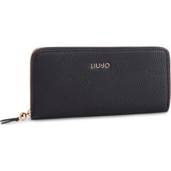 Duży Portfel Damski LIU JO - Xl Zip Around N19177 E0086 Nero 22222. Czarne portfele damskie marki Liu Jo, bez wzorów, ze skóry ekologicznej. Za 339,00 zł.