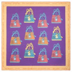 Chusty damskie: Versace 19.69 Chusta Damska It Bag Fioletowy