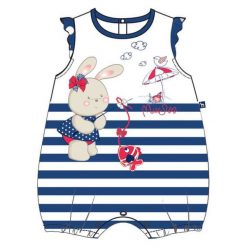 Mix 'N Match Pajacyk Dziewczęcy 68 Biały/Niebieski. Niebieskie body niemowlęce Mix 'N Match, bez wzorów, bez rękawów, bez kaptura. Za 35,00 zł.