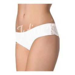 Figi Tanga Panty Białe. Białe panty damskie marki Julimex, bez wzorów, z koronki. Za 24,90 zł.