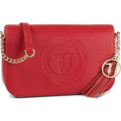 Torebka TRUSSARDI JEANS - Faith Crossbody Sm 75B00846 R150. Czerwone listonoszki damskie Trussardi Jeans, bez wzorów, z jeansu, bez dodatków. Za 549,00 zł.