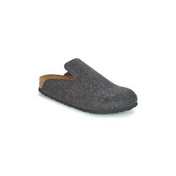 Chodaki Birkenstock DAVOS. Czarne klapki damskie Birkenstock, bez wzorów, bez obcasa. Za 231,20 zł.