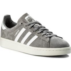 Buty adidas - Campus BZ0085 Grethr/Ftwwht/Cwhite. Szare buty sportowe damskie Adidas, w paski, z zamszu, z paskami. W wyprzedaży za 259,00 zł.