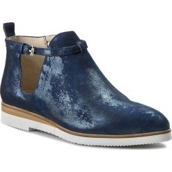 Botki BRUNO PREMI - Caruso F5603N Blu. Niebieskie botki damskie Bruno Premi, ze skóry, bez obcasa, na płaskiej podeszwie, bez zapięcia. W wyprzedaży za 279,00 zł.