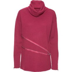 Golfy damskie: Sweter z golfem bonprix czerwony klonowy