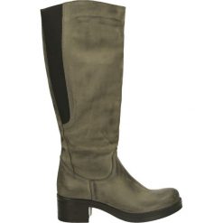 Kozaki - 6071 NAB GRIG. Szare buty zimowe damskie Venezia, z nubiku. Za 269,00 zł.
