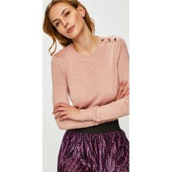 Vero Moda - Sweter. Niebieskie swetry damskie Vero Moda, s, bez wzorów, z bawełny, z krótkim rękawem, krótkie, bez kaptura. W wyprzedaży za 69,90 zł.