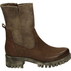 Botki - 1003 NAB BRON. Brązowe botki damskie skórzane Venezia. Za 269,00 zł.