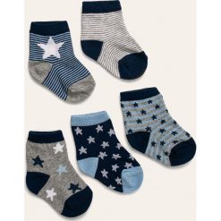 Blukids - Skarpetki dziecięce (5-pack). Niebieskie skarpetki chłopięce Blukids, bez wzorów, z elastanu. Za 29,90 zł.